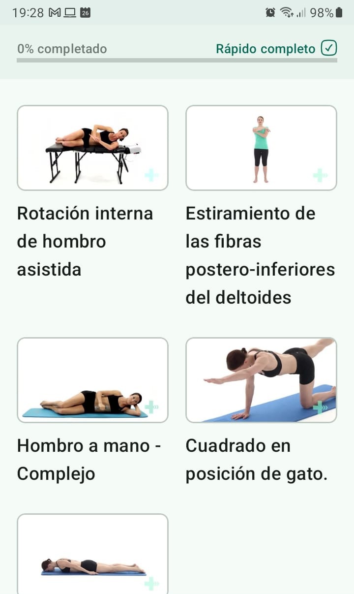 Pinzamiento interno programa de ejercicios